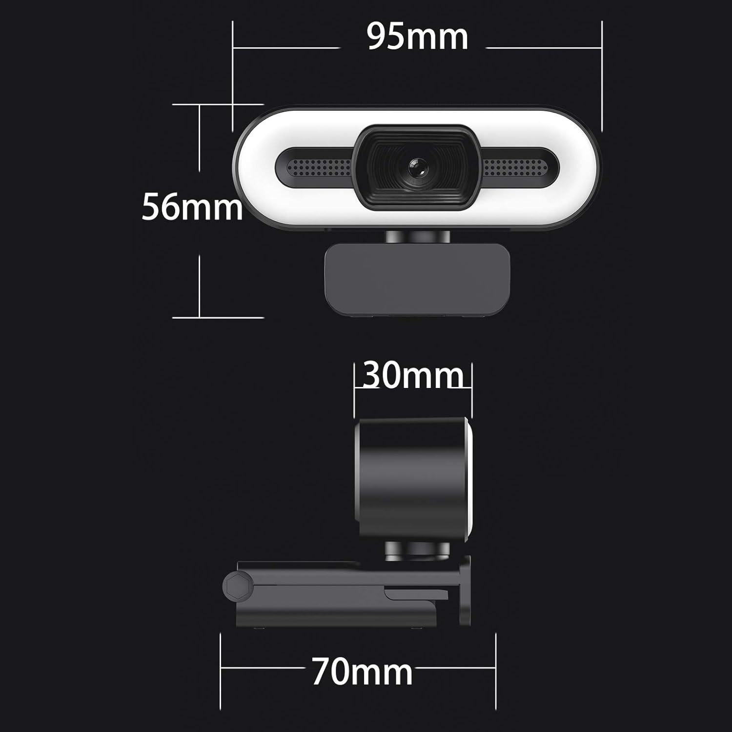 Webcam 4K per PC, Webcam USB per PC Portatile, Webcam con Microfono, Streaming Professionale/Registrazione Video/Chiamate per Conferenze/Lezioni Online, Plug and Play - immagine 5