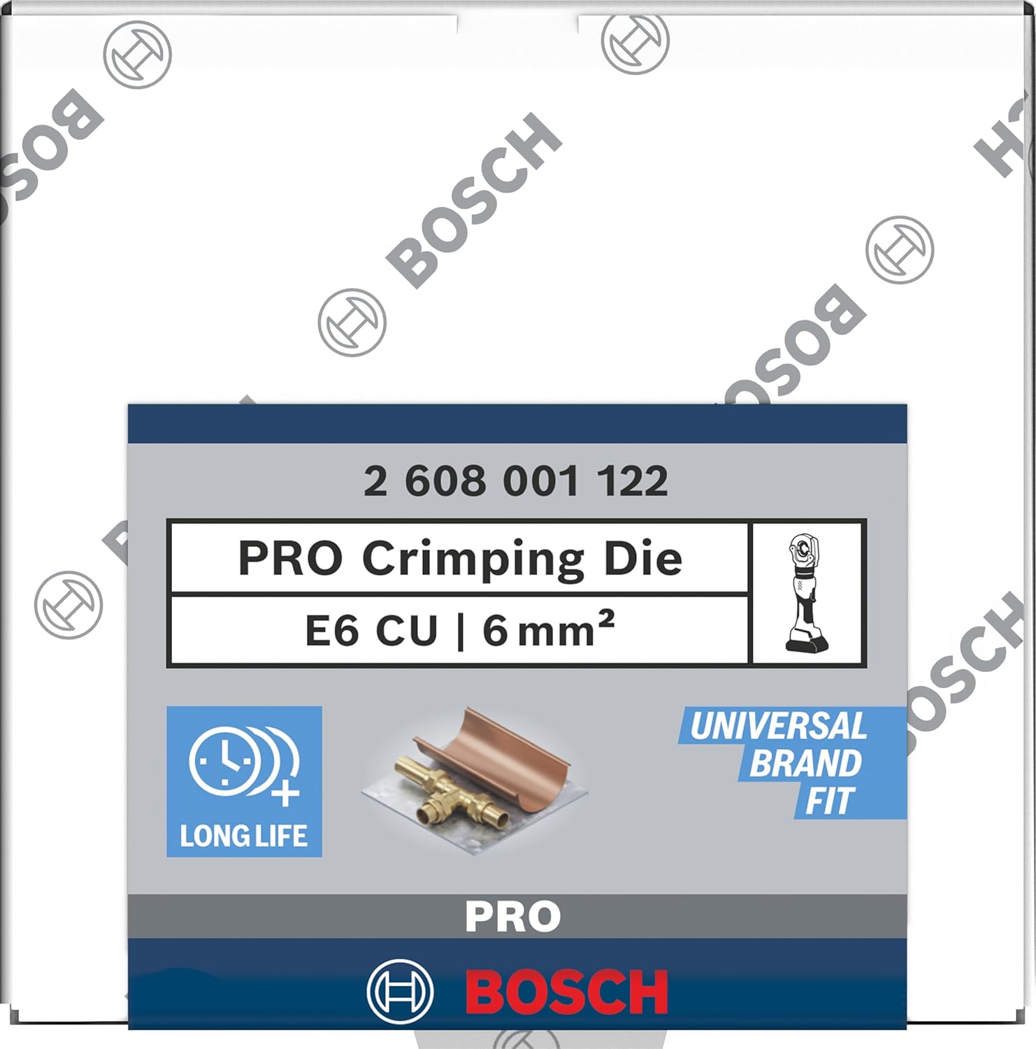 Bosch 1 inserto per pressa Pro per rame 67 x 45 mm, accessori professionali, E6 - immagine 3