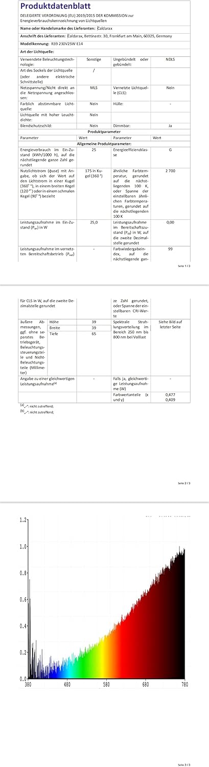 R39 25W E14 Lampadina Lava Dimmerabile (3 Pezzi) - immagine 8