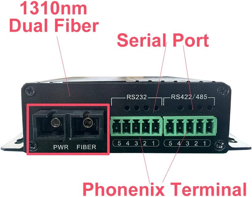 Convertitore Seriale a Fibra RS232 RS485 RS422 - immagine 2