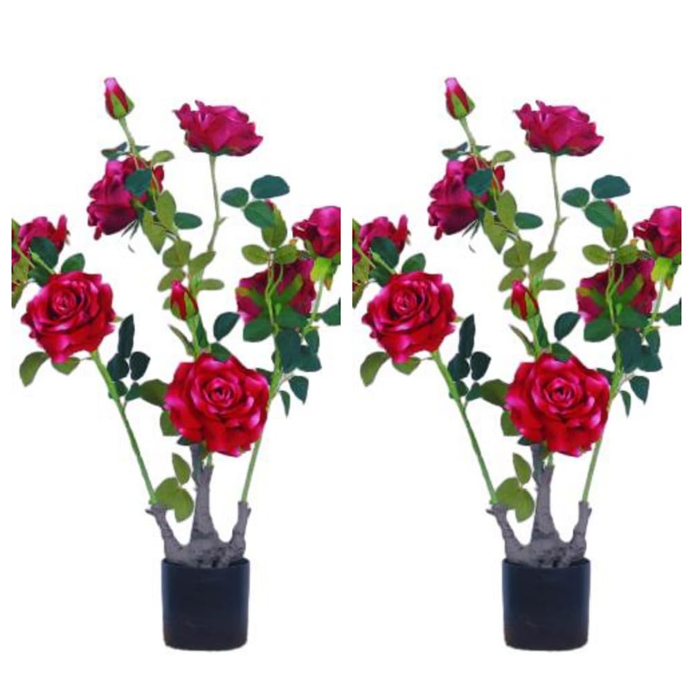 Zstar 2 Alberi di Peonia Artificiale 70cm, Rosso