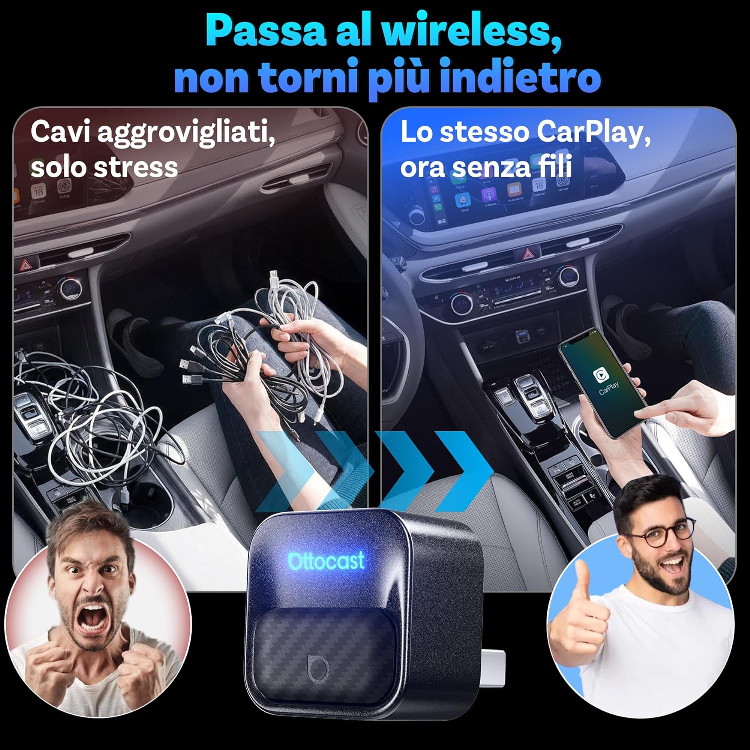 Ottocast Mini Core 2-in-1 Wireless CarPlay & Android Auto - immagine 5