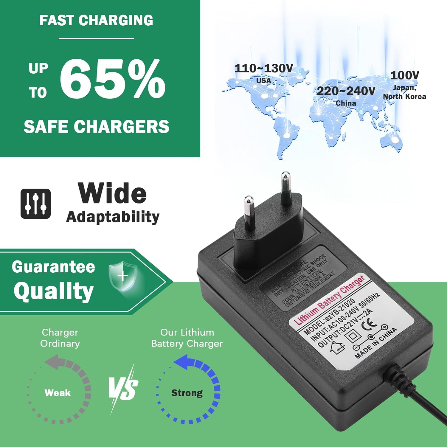 Adattatore di Alimentazione CA 100-240V a CC 21V 2A - immagine 3