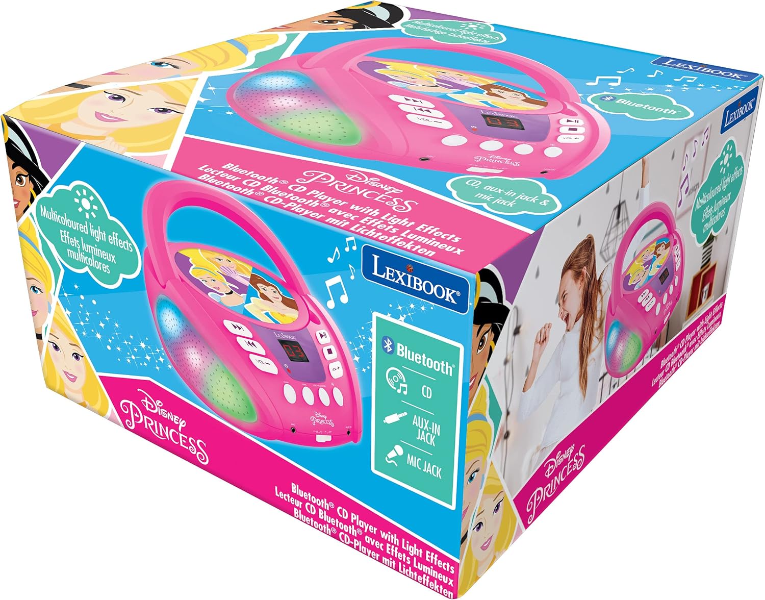 Lexibook Disney Principessa - Lettore CD Bluetooth Bambini - immagine 4