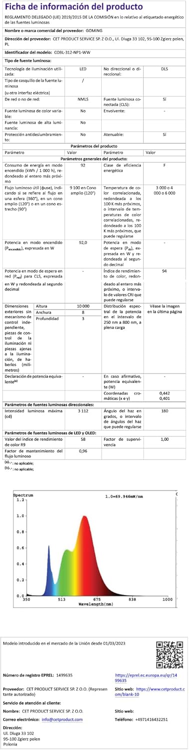 Goming Striscia LED COB Diffusa 24V 10M IP65 - immagine 8