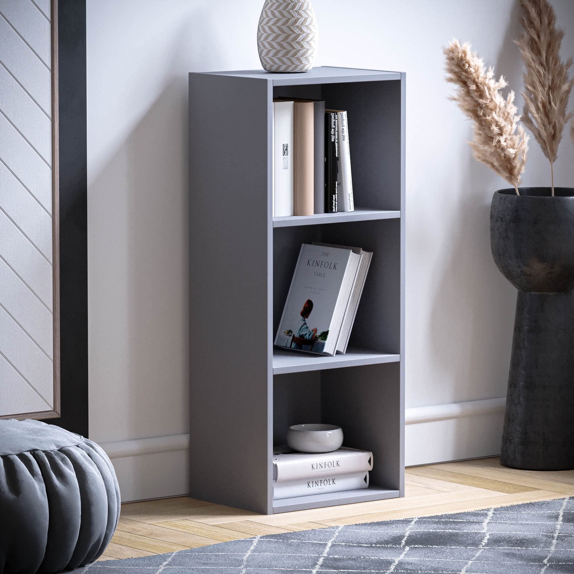 Vida Designs Oxford - Libreria 3 Ripiani Cubo, Grigio