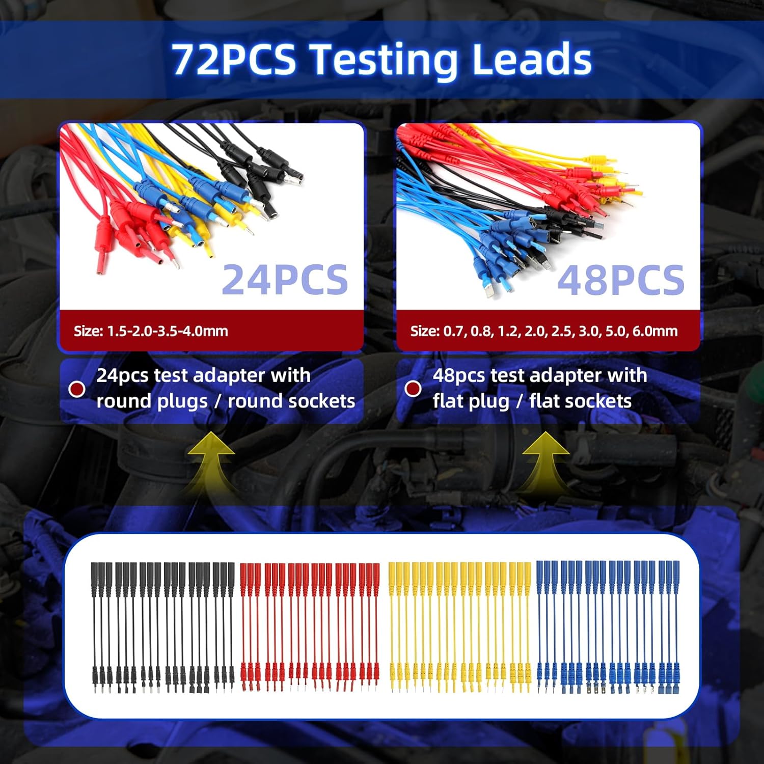 Kit Cavi di Prova per Multimetro e Circuiti Auto - 104 Pezzi - immagine 3