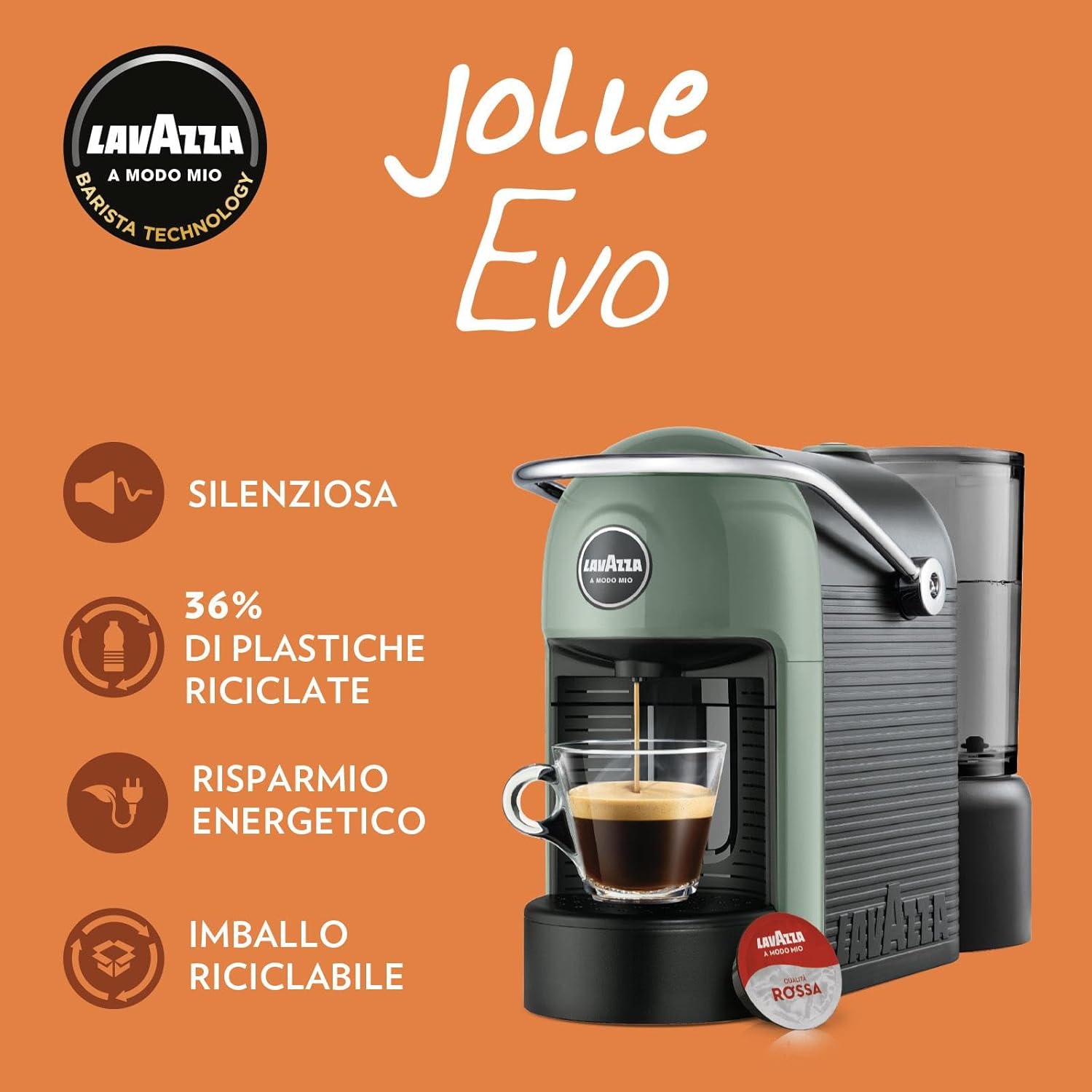 Lavazza A Modo Mio Jolie Evo - Macchina Caffè Rossa - immagine 6