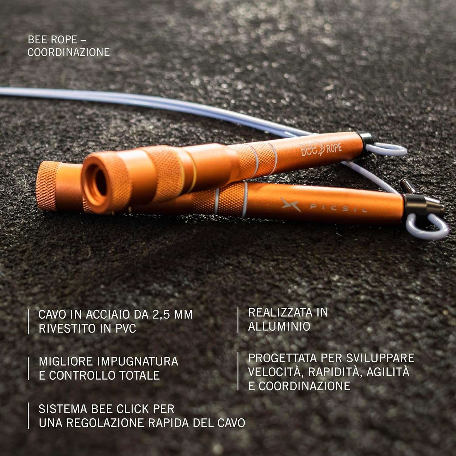 Picsil - Corda per Saltare BEE, Speed Rope - immagine 3