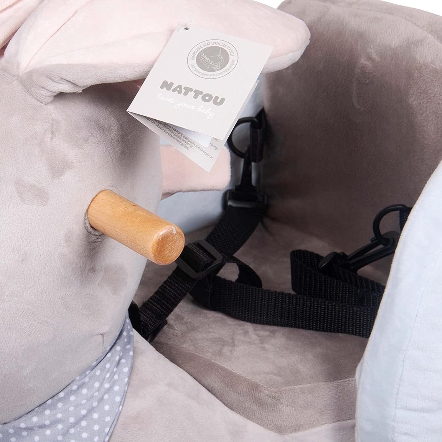 Nattou Dondolo per Bambini Asinello Cappuccino - immagine 8