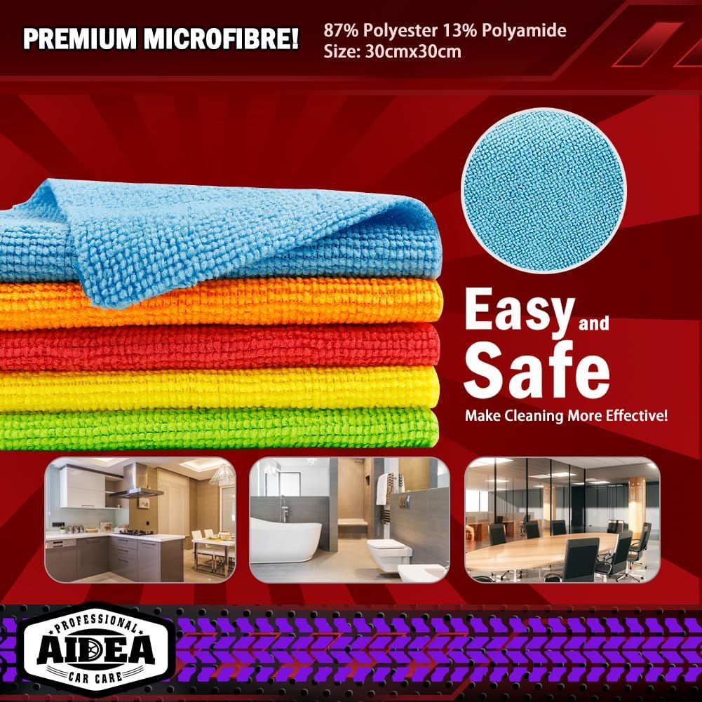 Aidea Panni Microfibra 100 Pezzi 30x30 cm - immagine 2