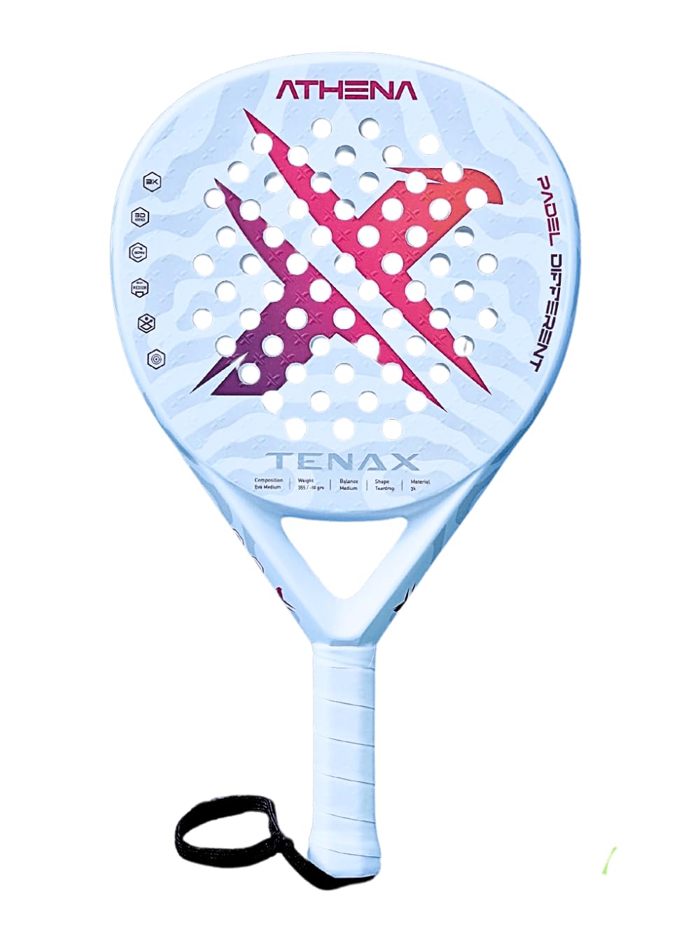 Racchetta Padel Athena Tenax - Carbonio 3K, Superficie 3D