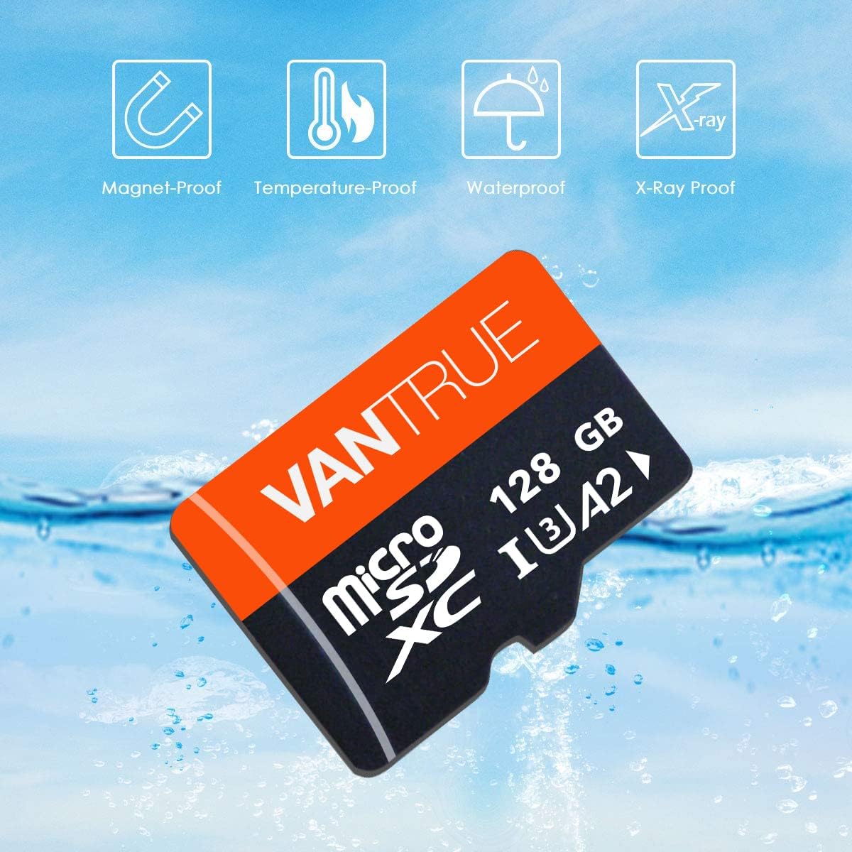 Vantrue 128GB Scheda MicroSD UHS-I U3 4K - immagine 5