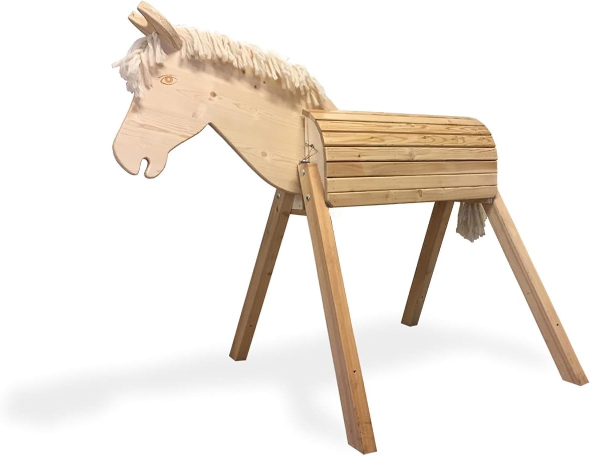 Rülke Holzspielzeug- Cavallo da Giardino, Colore Naturale, 50050
