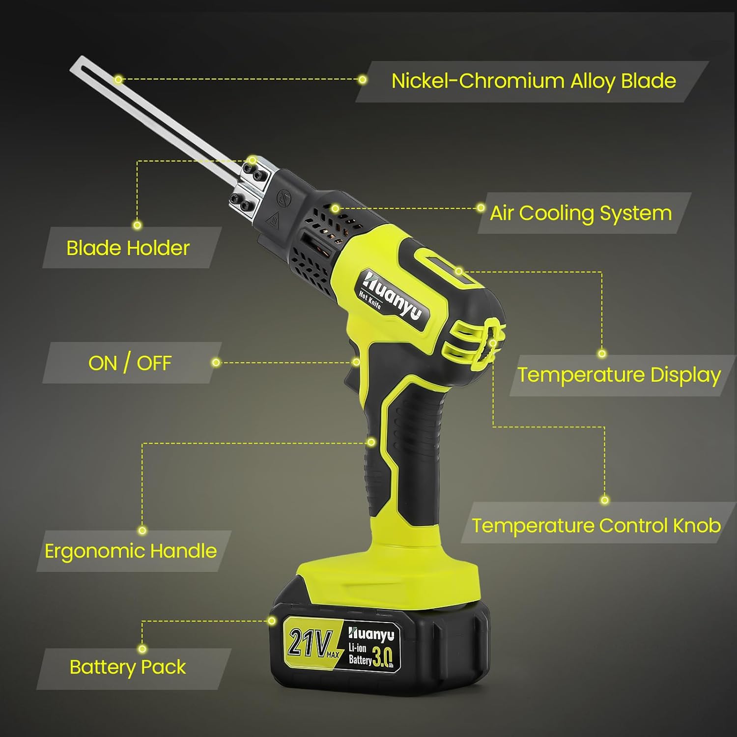 Huanyu Coltello a Caldo a Batteria 100W - immagine 2