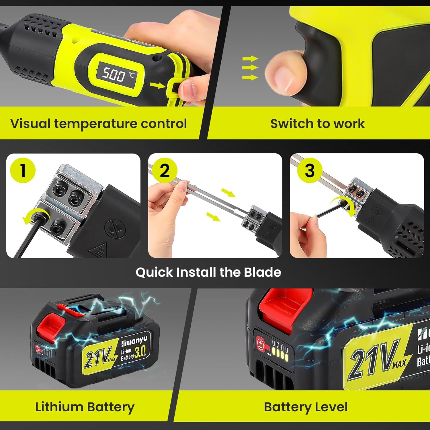 Huanyu Coltello a Caldo a Batteria 100W - immagine 5