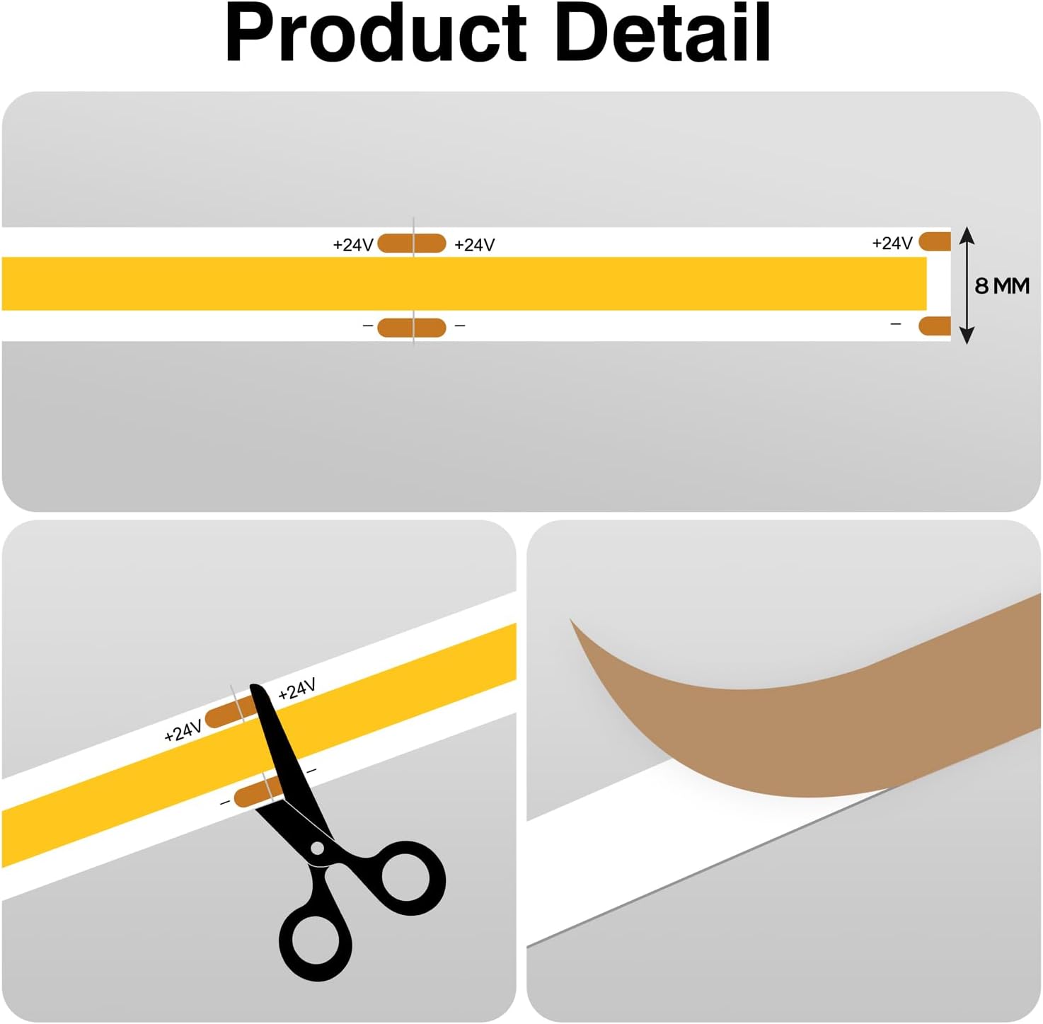 Luktix Striscia LED Bianca Naturale 10m 4000K - immagine 4