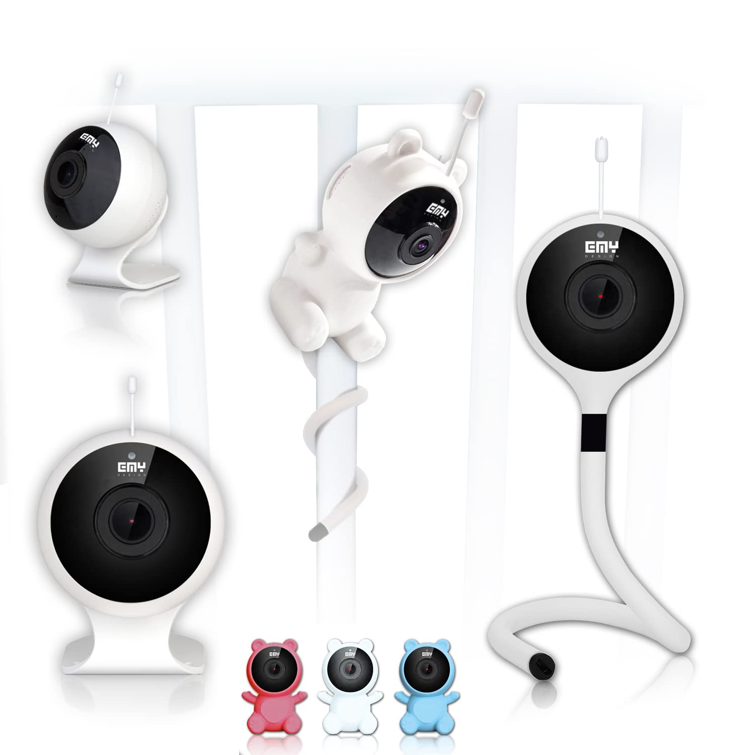 E.M.Y. Design Smart Baby Monitor Video e Audio WIFI, Rosa