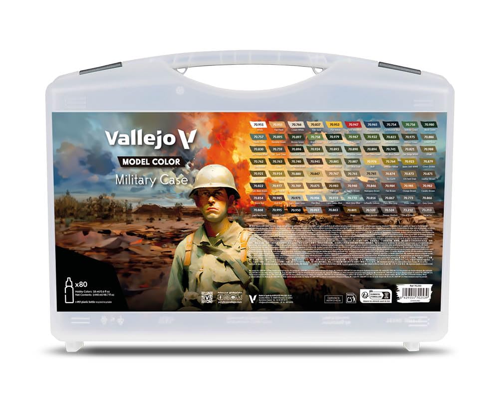 Vallejo Model Color 70253 Military Case (80x18ml)