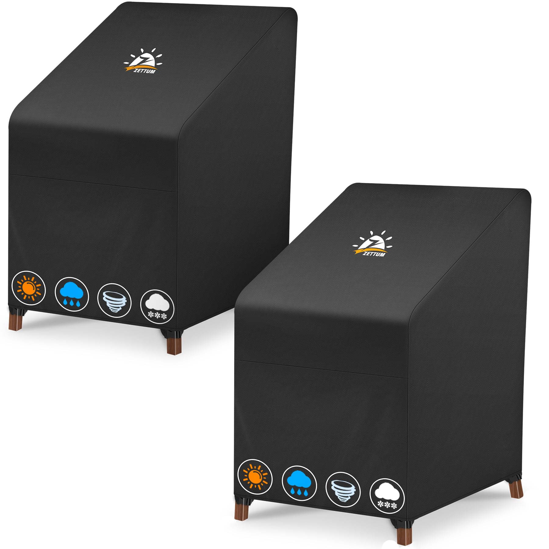 Zettum Copertura Sedie Esterno Impilabili 2 Pezzi