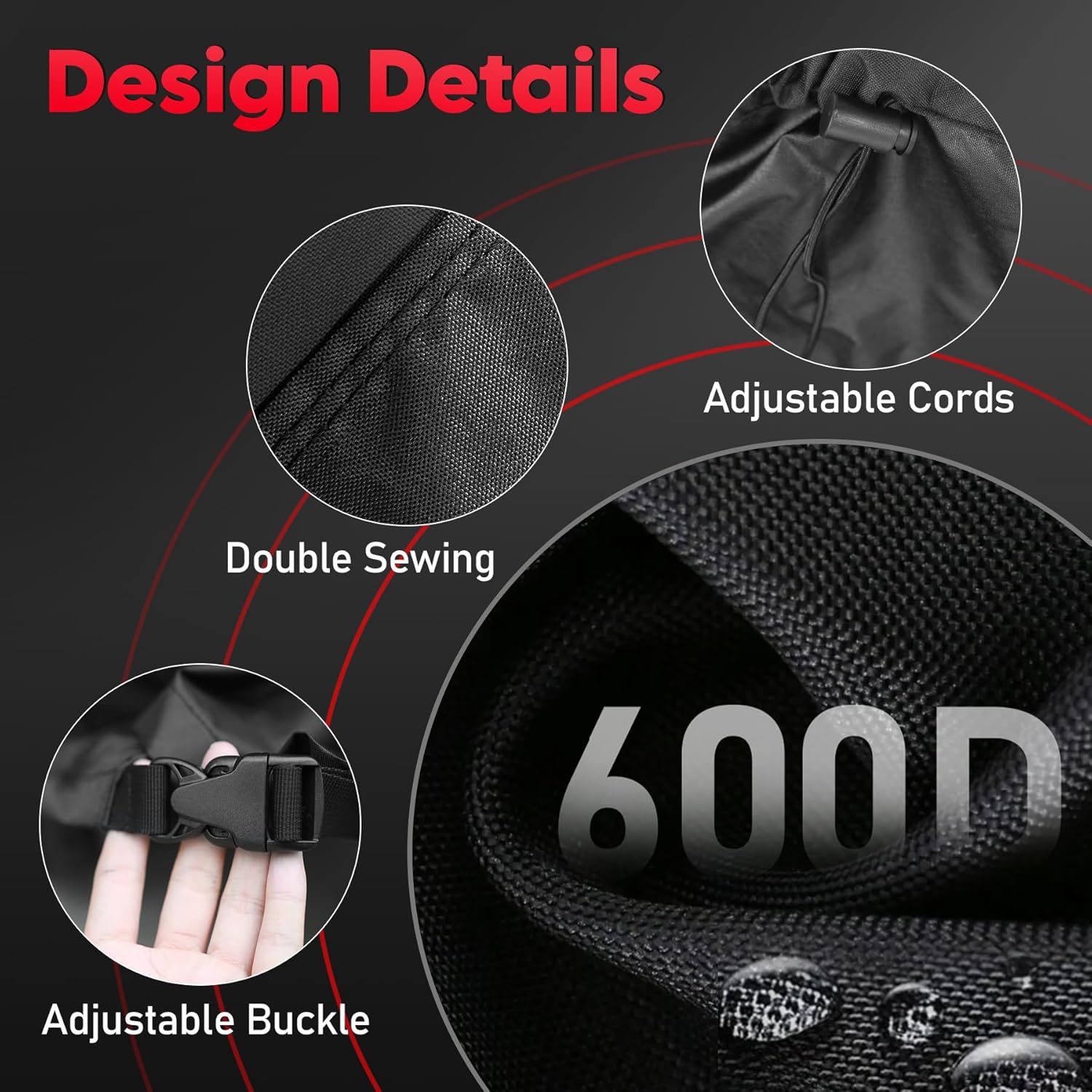 Zettum Copertura Sedie Esterno Impilabili 2 Pezzi - immagine 4