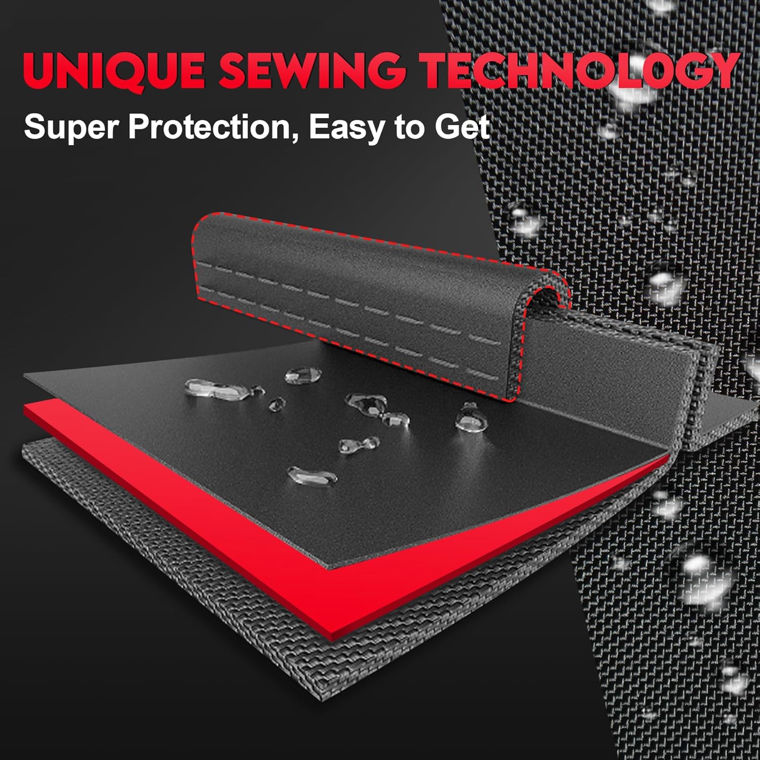 Zettum Copertura Sedie Esterno Impilabili 2 Pezzi - immagine 6