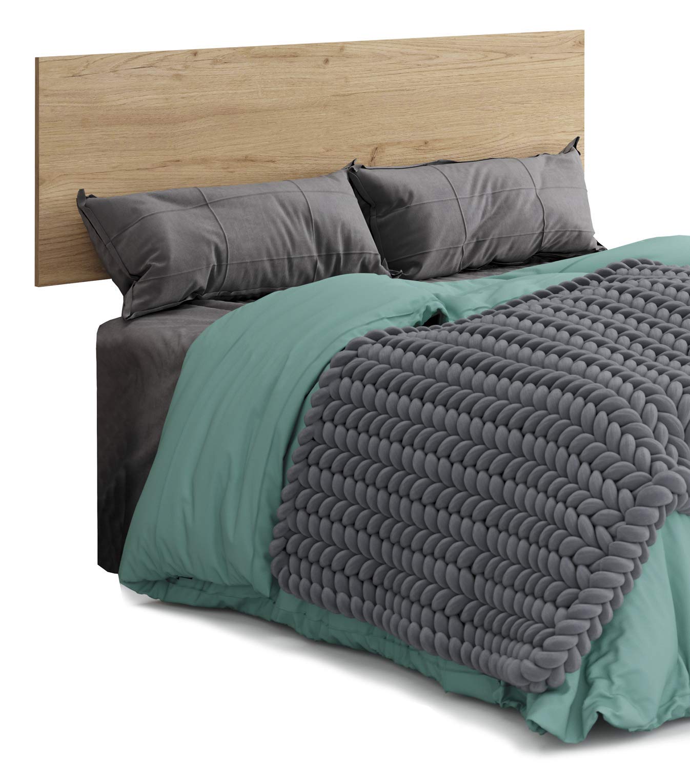 Muebles Pitarch Testata Letto Matrimoniale 150 Moderna, Rovere Gold