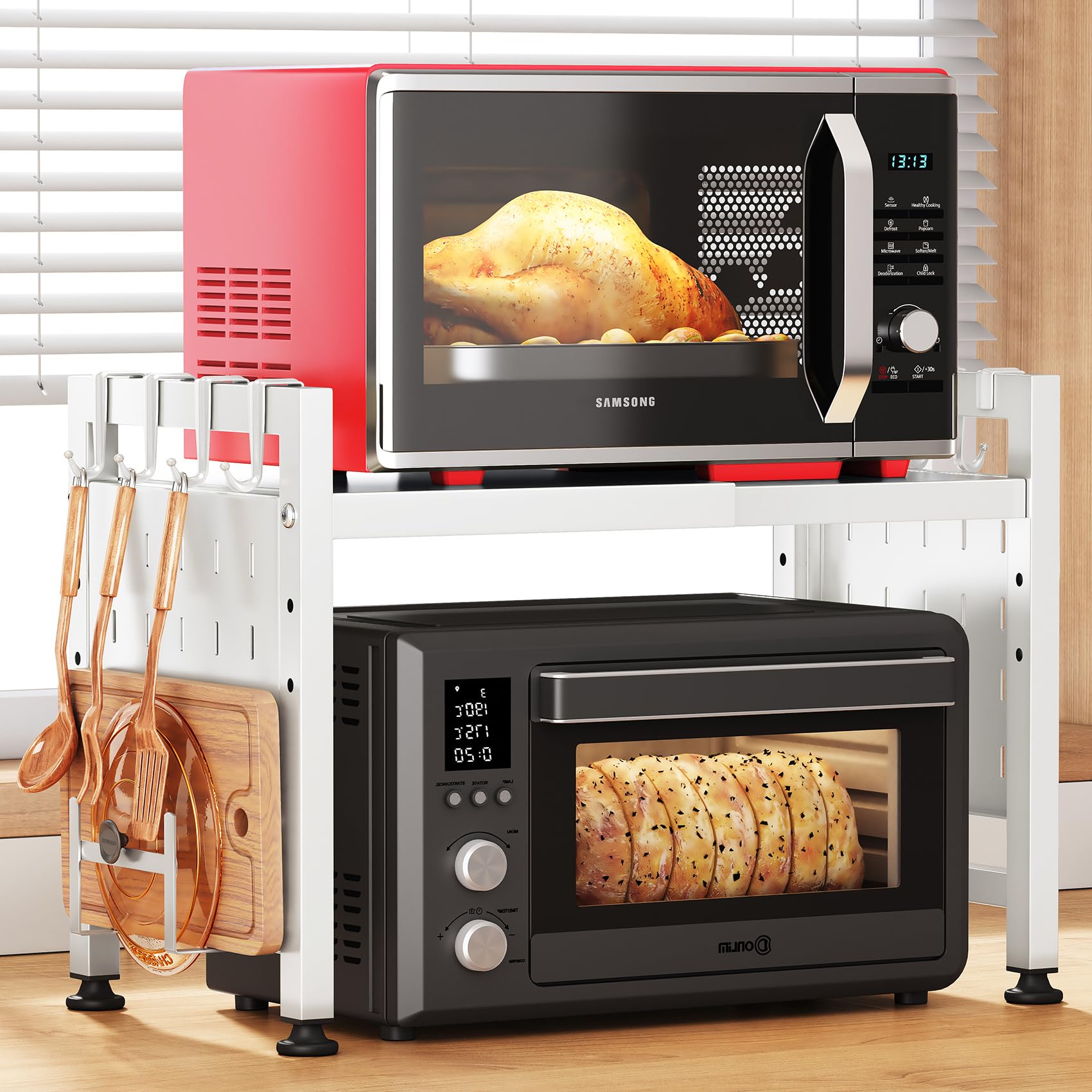 SAYZH Mensola Microonde Estensibile a 2 Piani