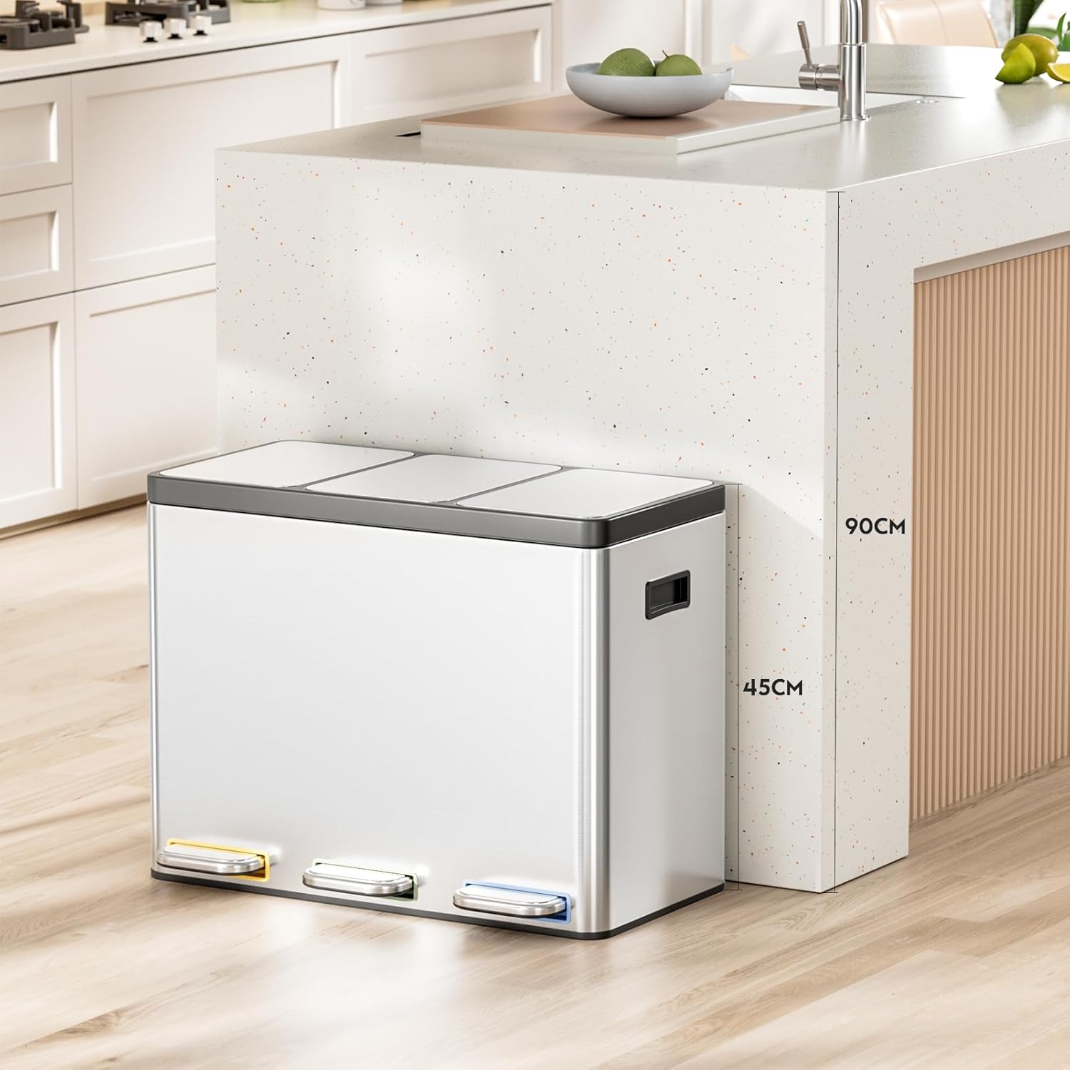 Clevich Sistema Raccolta Differenziata 3x15L Acciaio - immagine 2