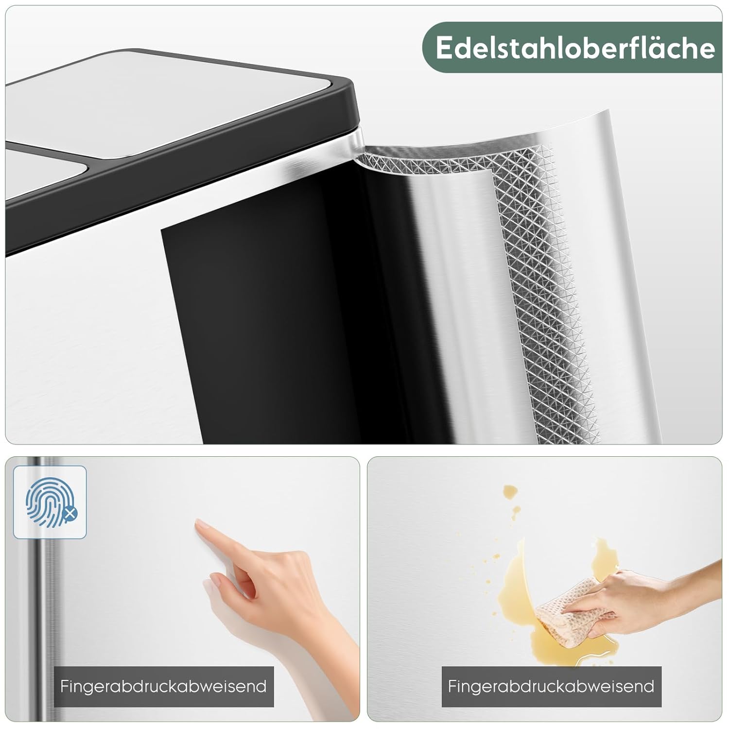 Clevich Sistema Raccolta Differenziata 3x15L Acciaio - immagine 4