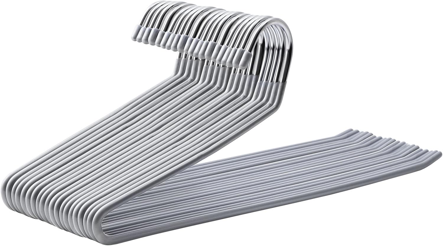 Songmics 20 Grucce in Metallo Antiscivolo, Grigio - immagine 1