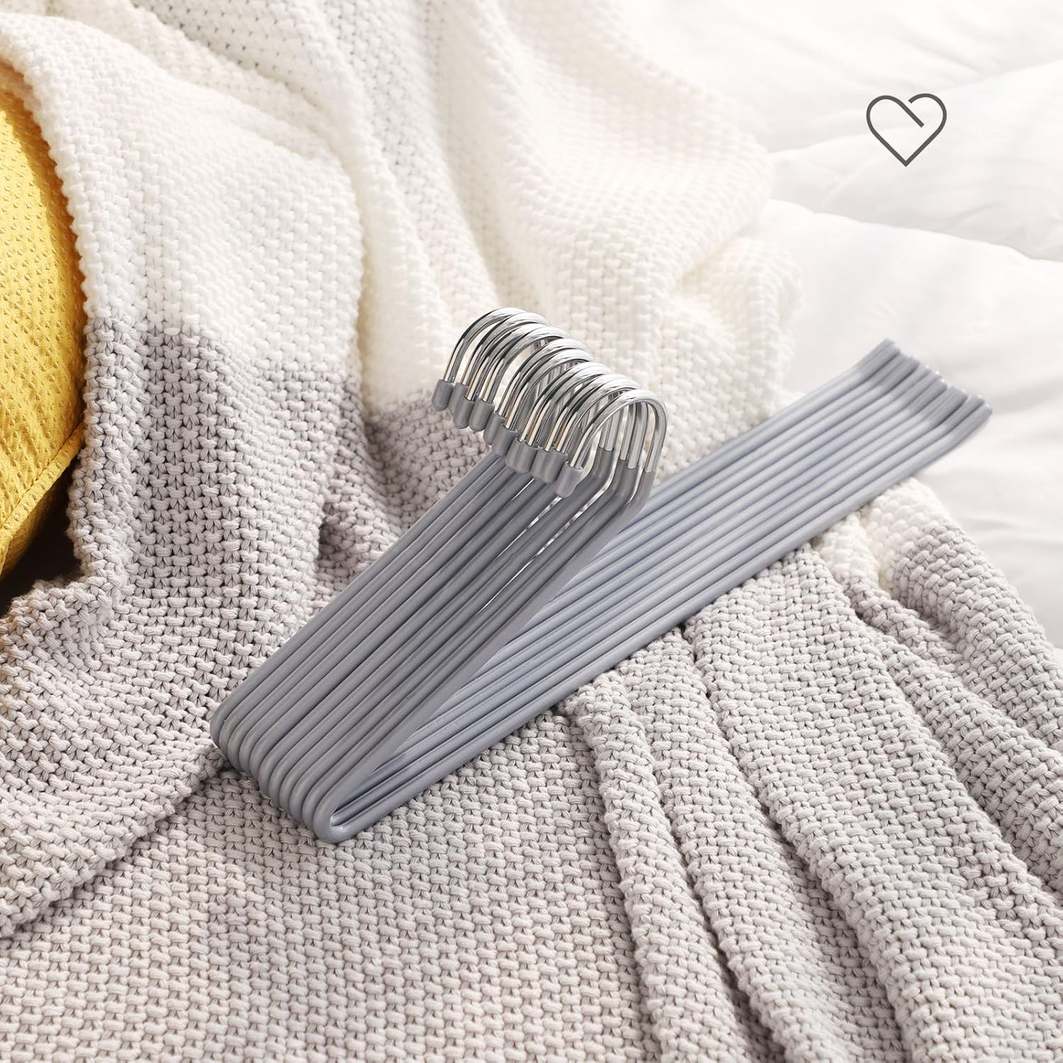 Songmics 20 Grucce in Metallo Antiscivolo, Grigio - immagine 3