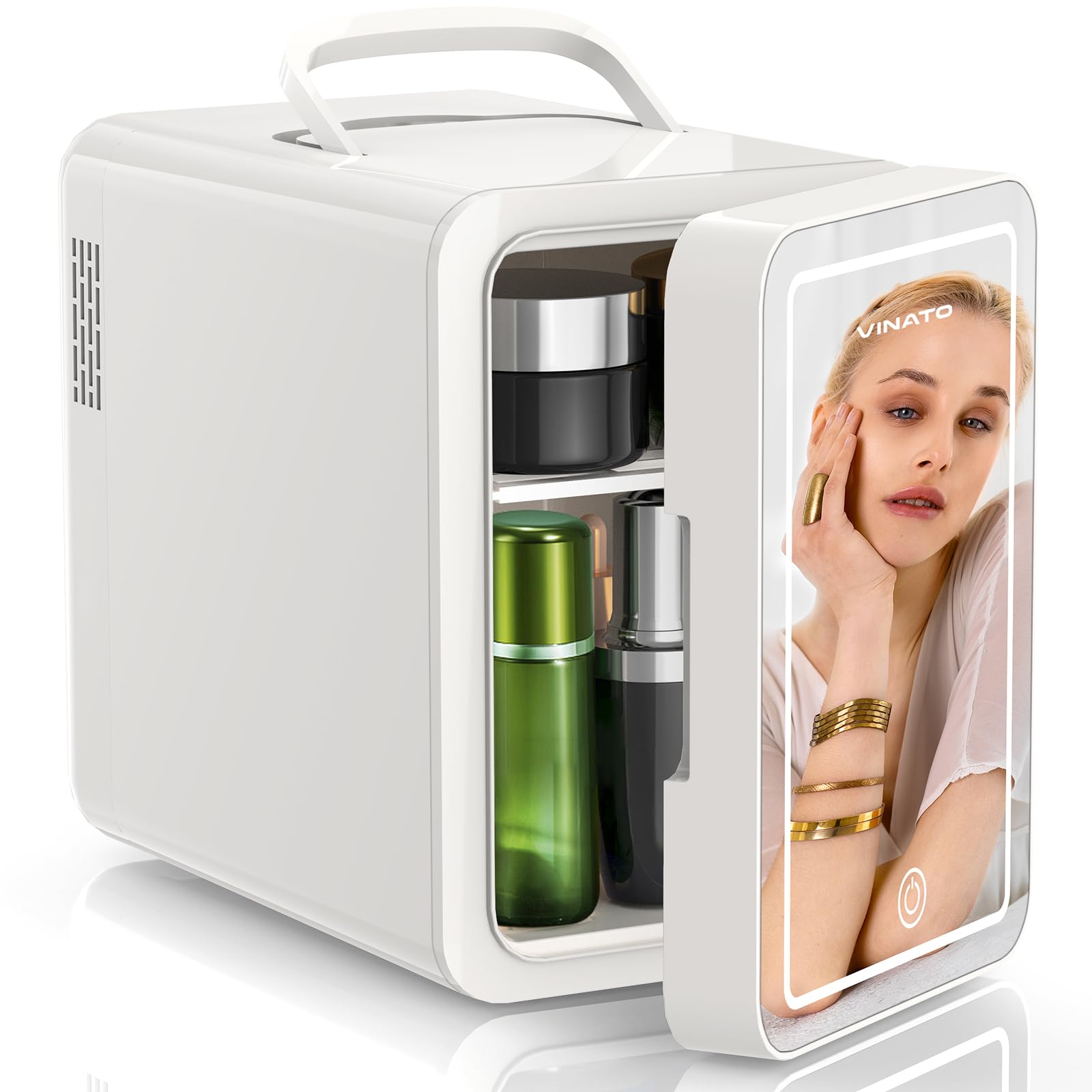 Vinato Frigo Cosmetico 6L con Specchio LED