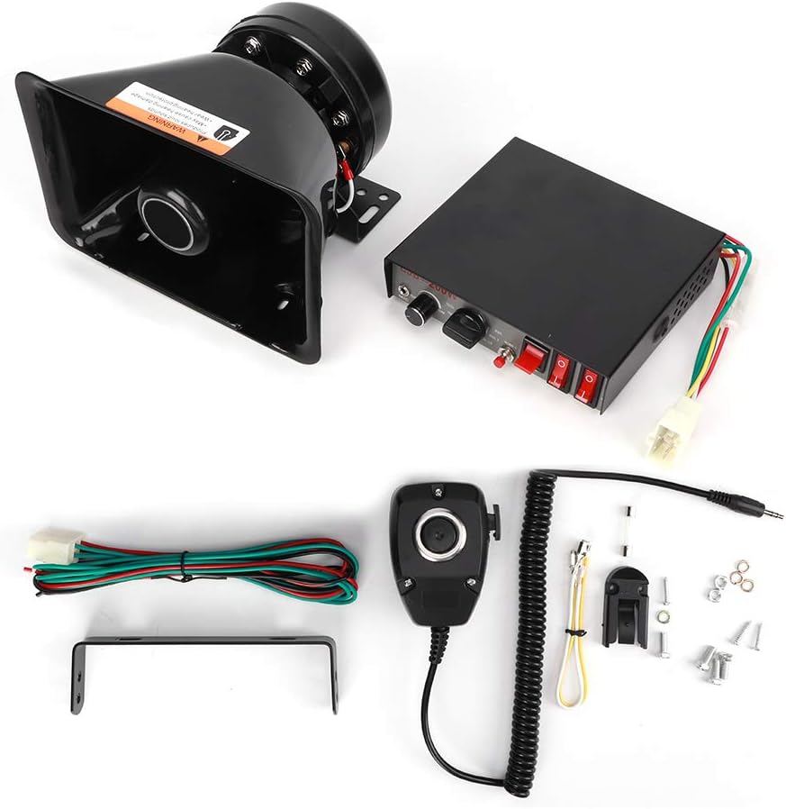 Corno per Auto Sirena Allarme 9 Toni 200W 130dB - immagine 1