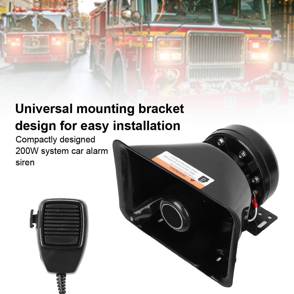 Corno per Auto Sirena Allarme 9 Toni 200W 130dB - immagine 3