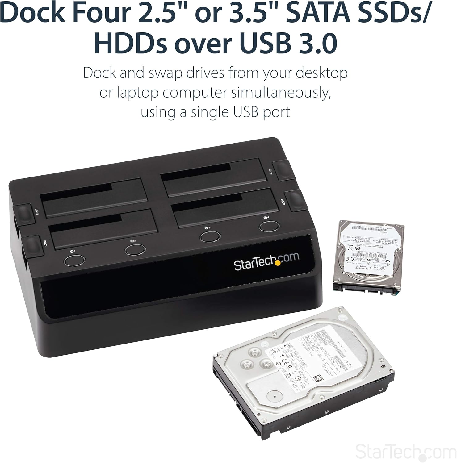 Startech.com Docking Station USB 3.0 per Quattro Hard Disk SATA - immagine 2