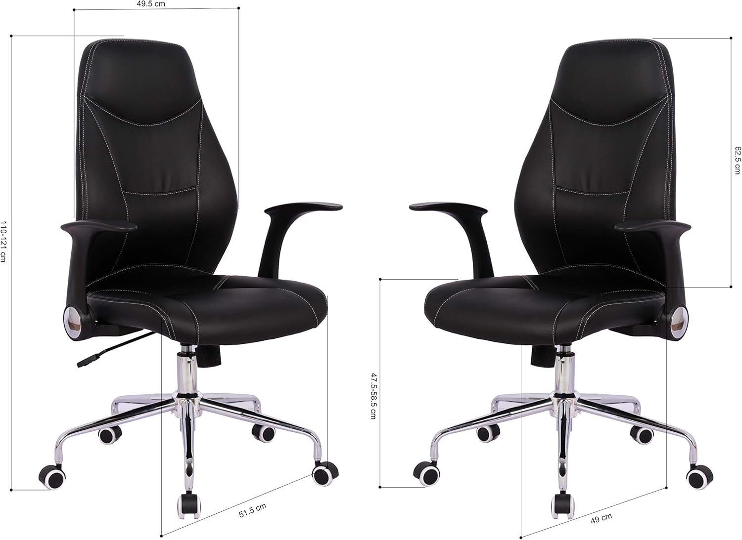 13Casa Lawyer A11 - Poltrona Ufficio, Nera - immagine 2