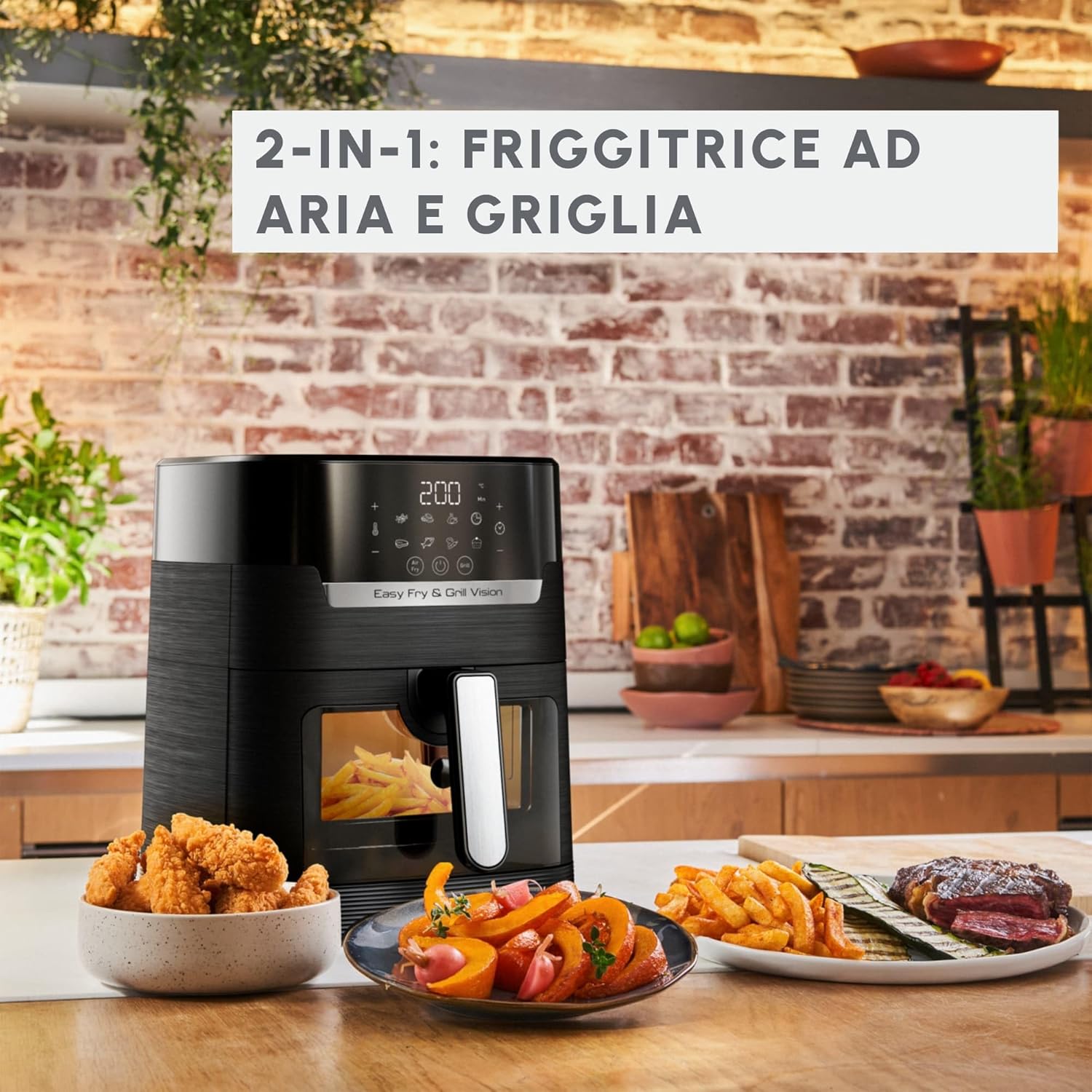Moulinex Easy Fry & Grill Vision - Friggitrice ad Aria 4.2L - immagine 2