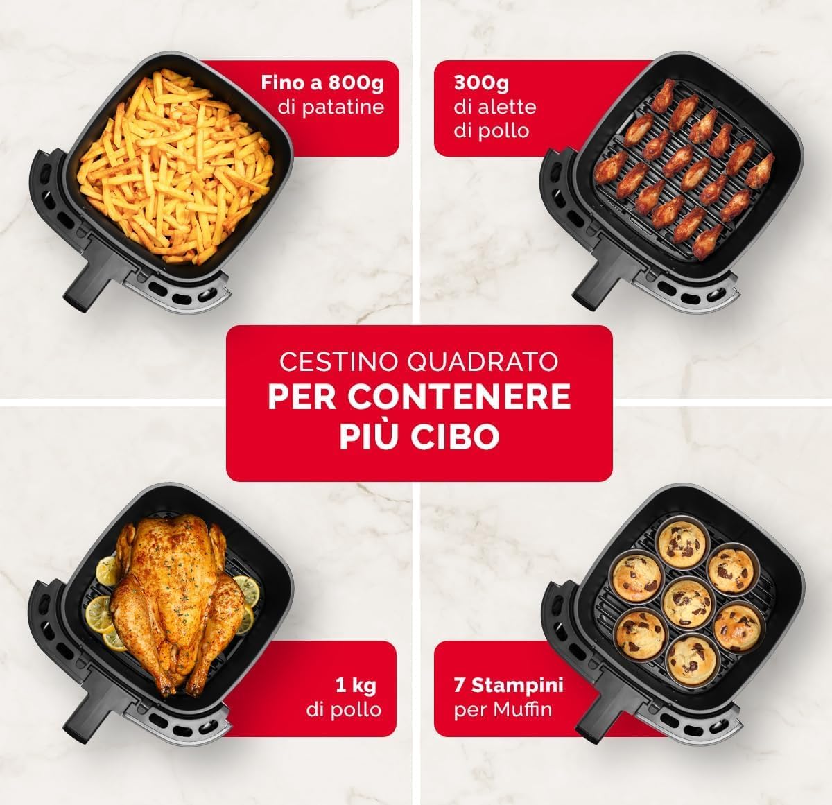Moulinex Easy Fry & Grill Vision - Friggitrice ad Aria 4.2L - immagine 5