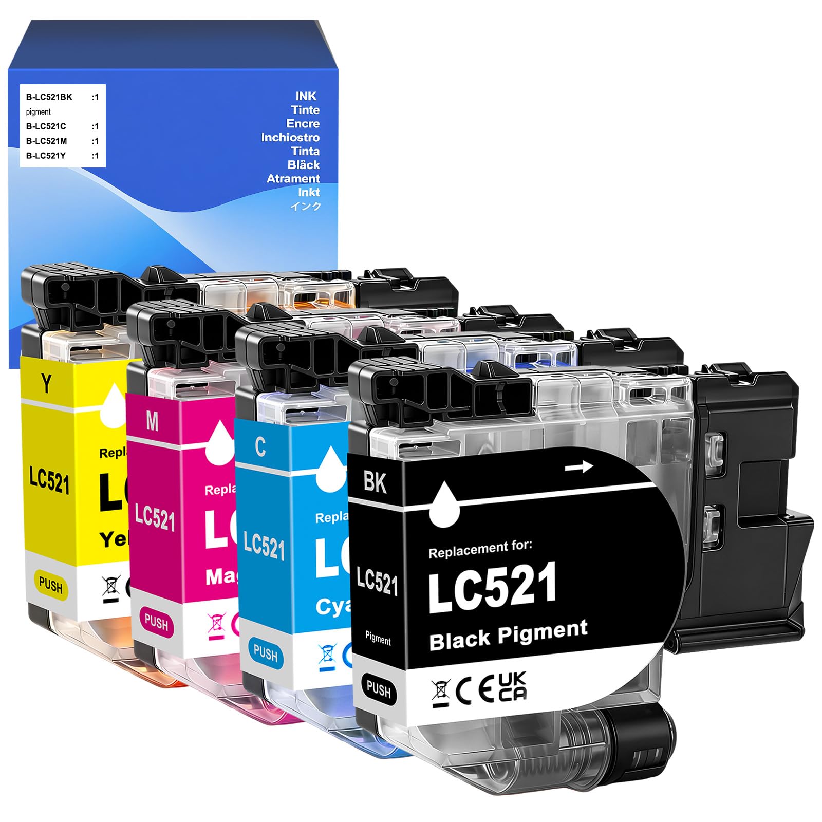 Cartuccia Inchiostro LC521 Compatibile Brother (4-Pack)