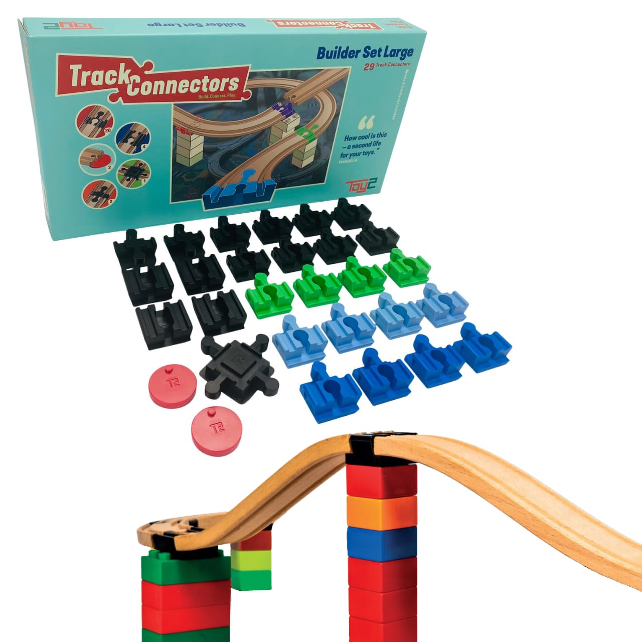 Toy2 Builder Set 29 Connettori per Binario
