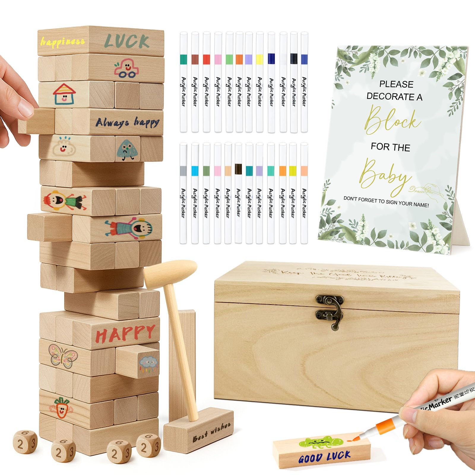 Set da gioco per baby shower - 101 pezzi