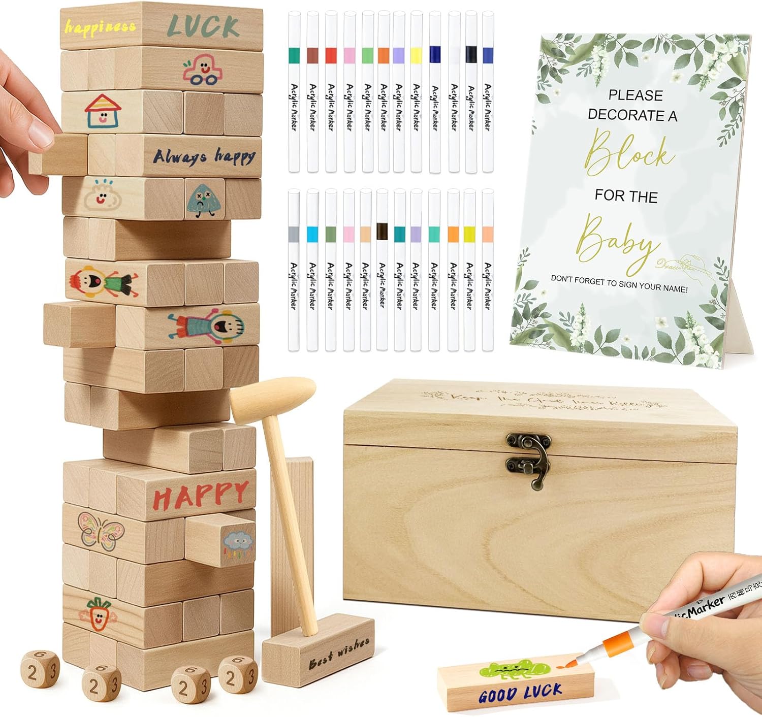 Set da gioco per baby shower - 101 pezzi - immagine 1