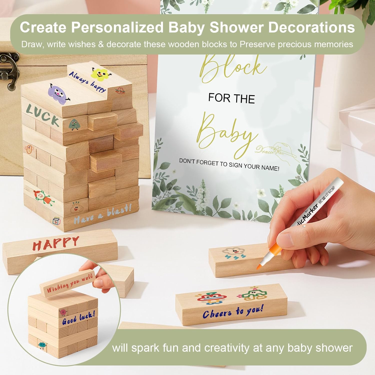 Set da gioco per baby shower - 101 pezzi - immagine 2