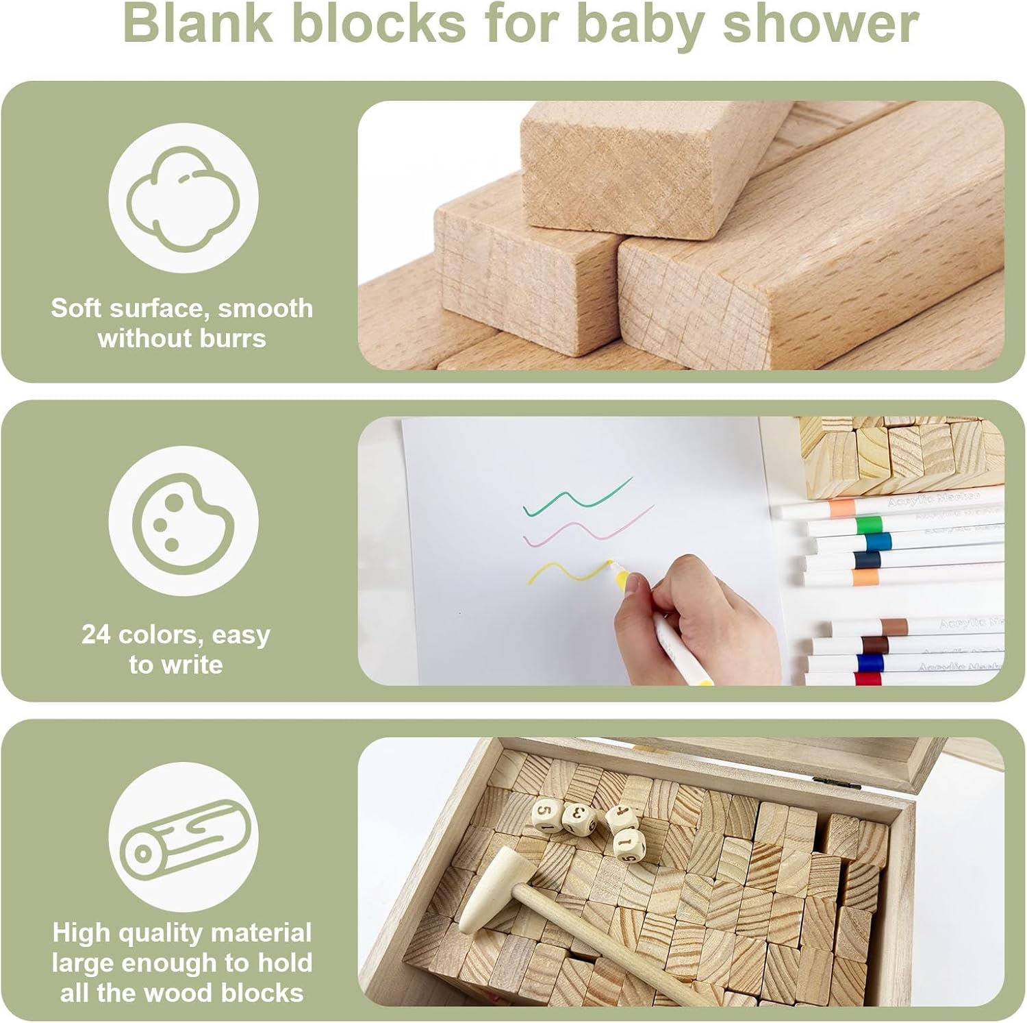 Set da gioco per baby shower - 101 pezzi - immagine 5