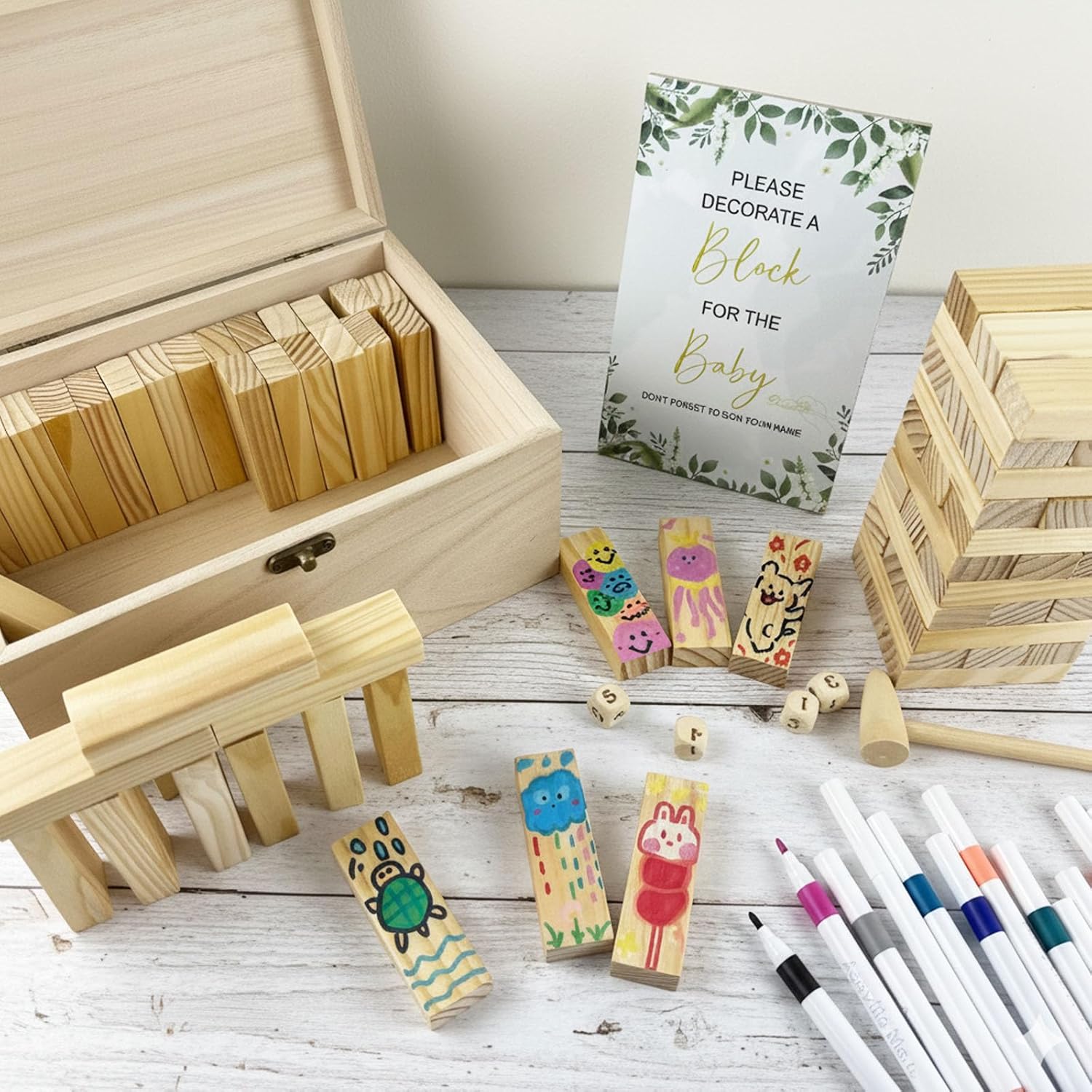 Set da gioco per baby shower - 101 pezzi - immagine 6