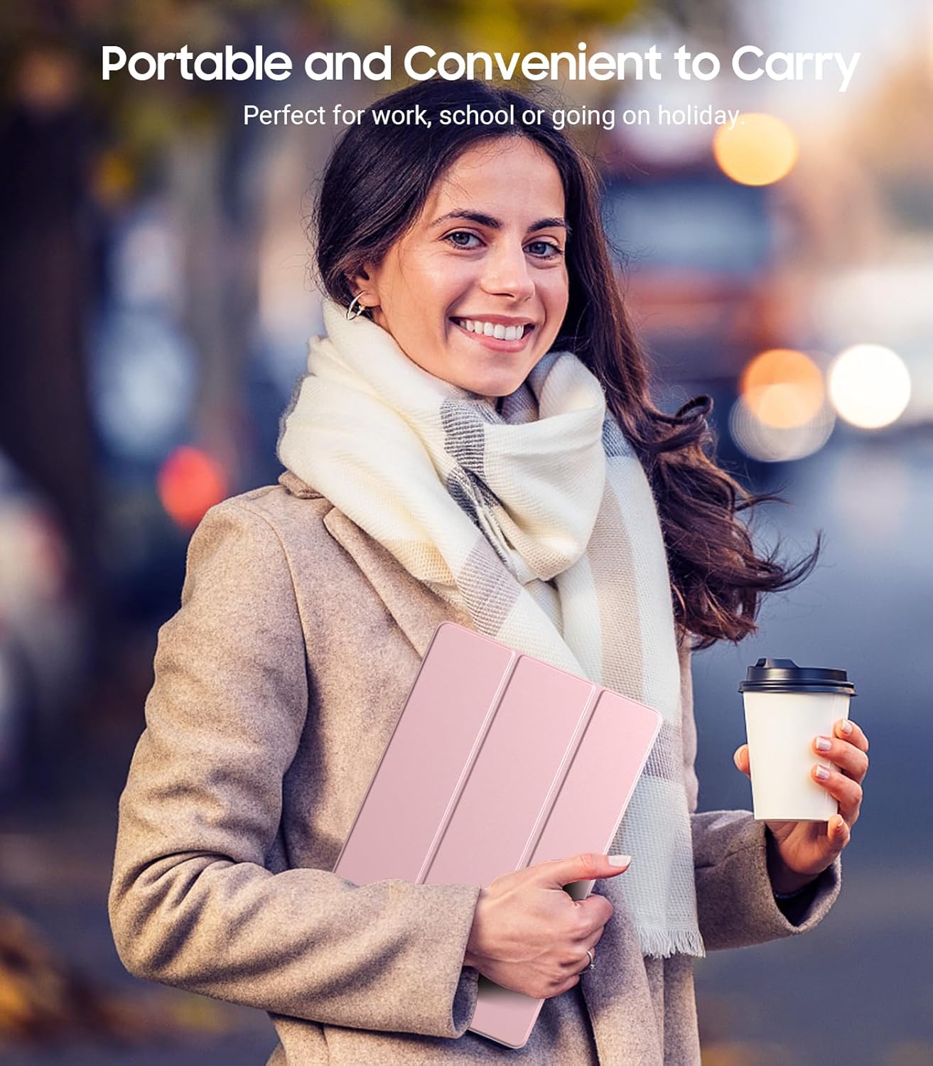 Timovo Cover per Samsung Galaxy Tab A9+ Plus 11" 2023, Oro Rosa - immagine 7