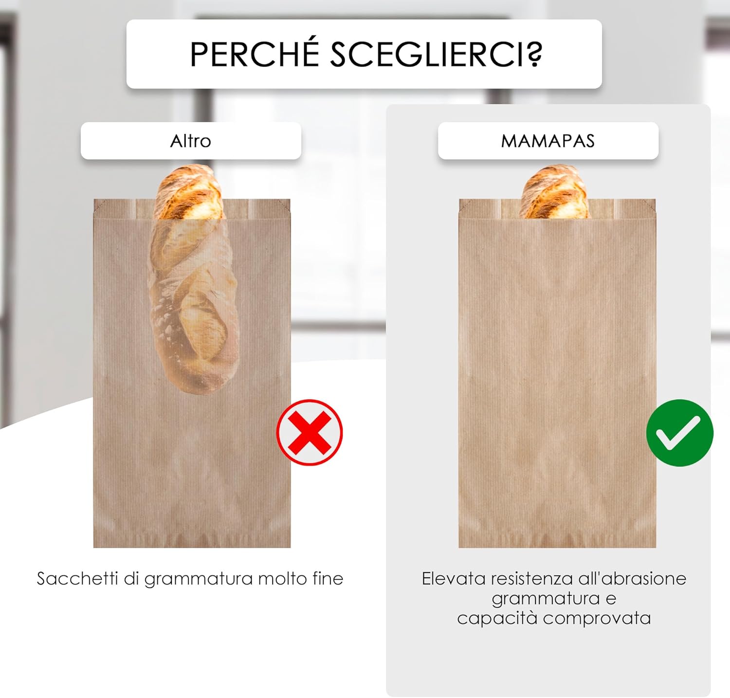 100 Sacchetti di Carta Kraft 14+5x25 cm - immagine 5