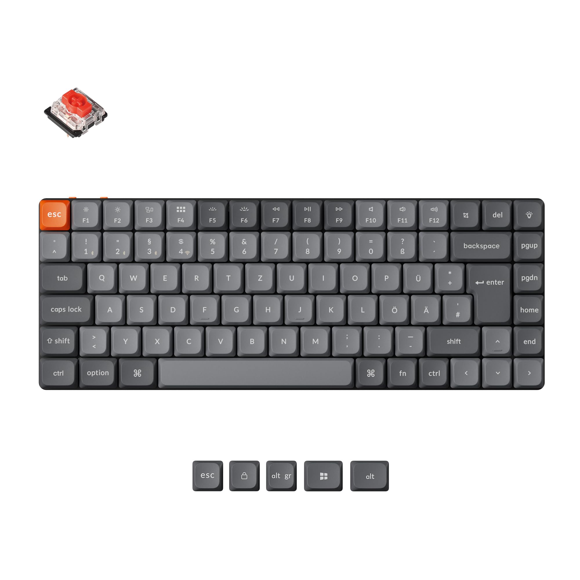 Keychron K3 Max Tastiera Meccanica Wireless 75% ISO DE