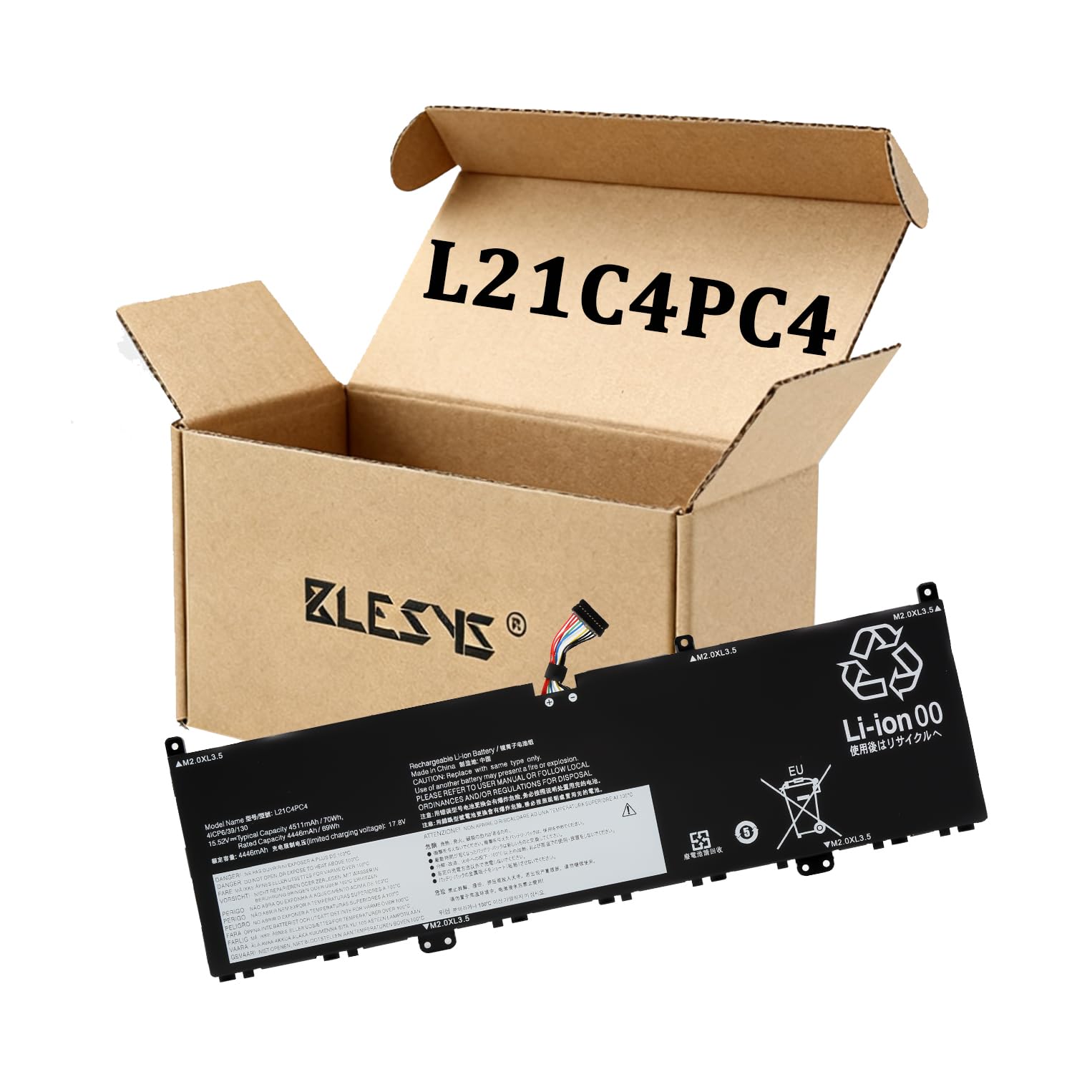 BLESYS L21C4PC4 Batteria per Lenovo Yoga Slim 7 Prox 14IAH7 (82TK) 14ARH7 (82TL)